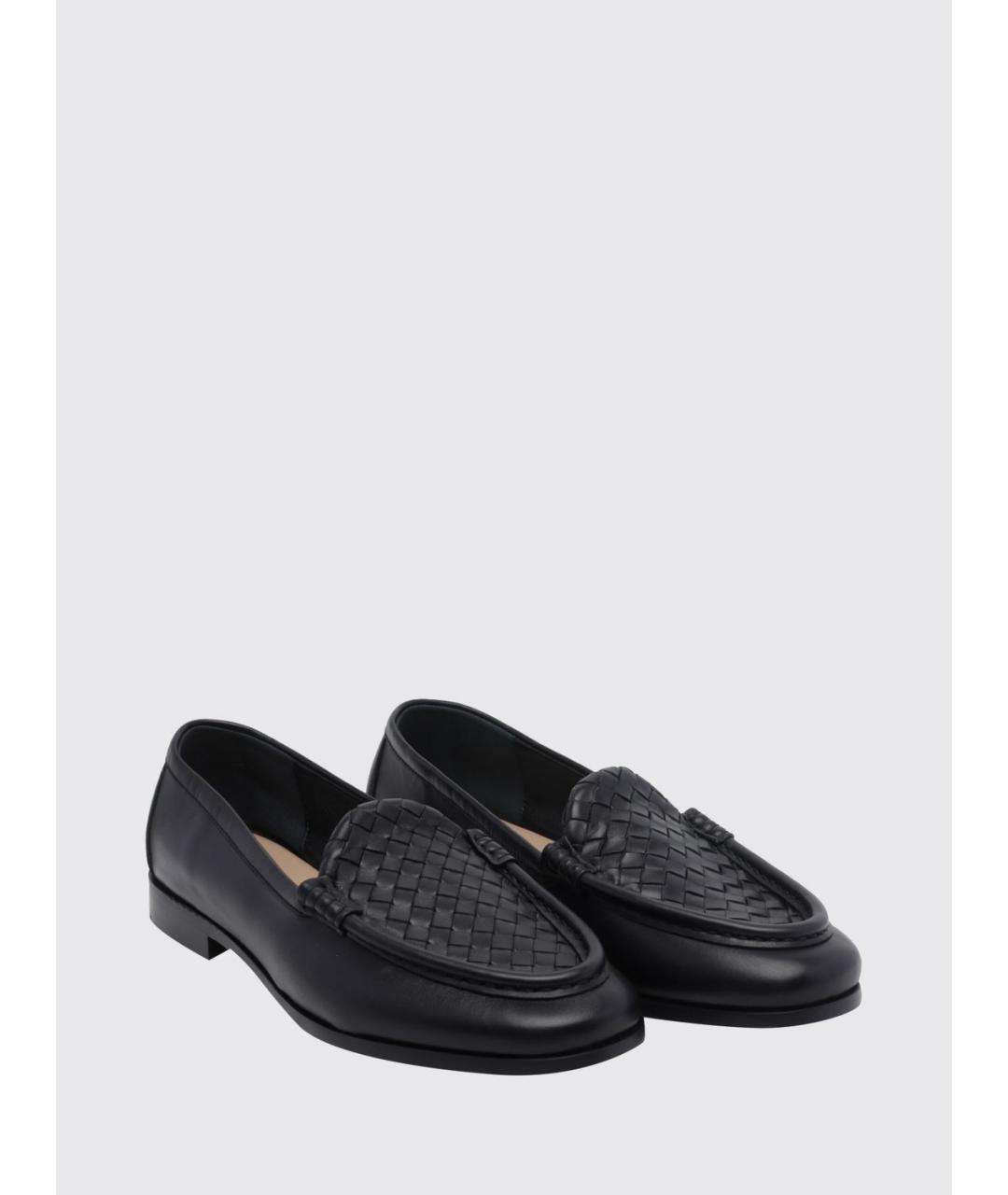 BOTTEGA VENETA Черные кожаные лоферы, фото 2