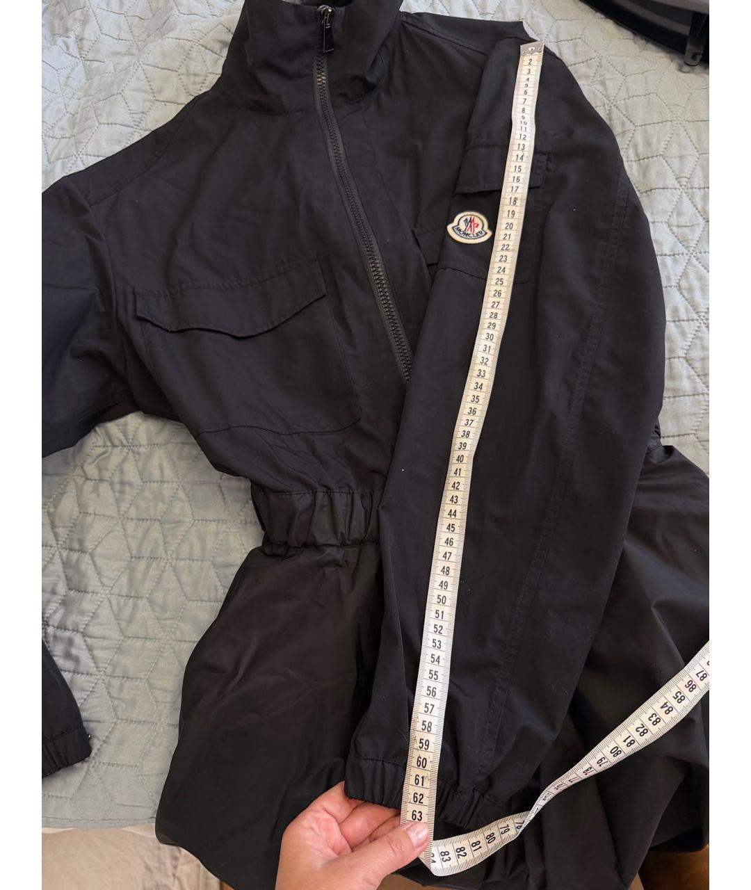 MONCLER Черное полиэстеровое повседневное платье, фото 5