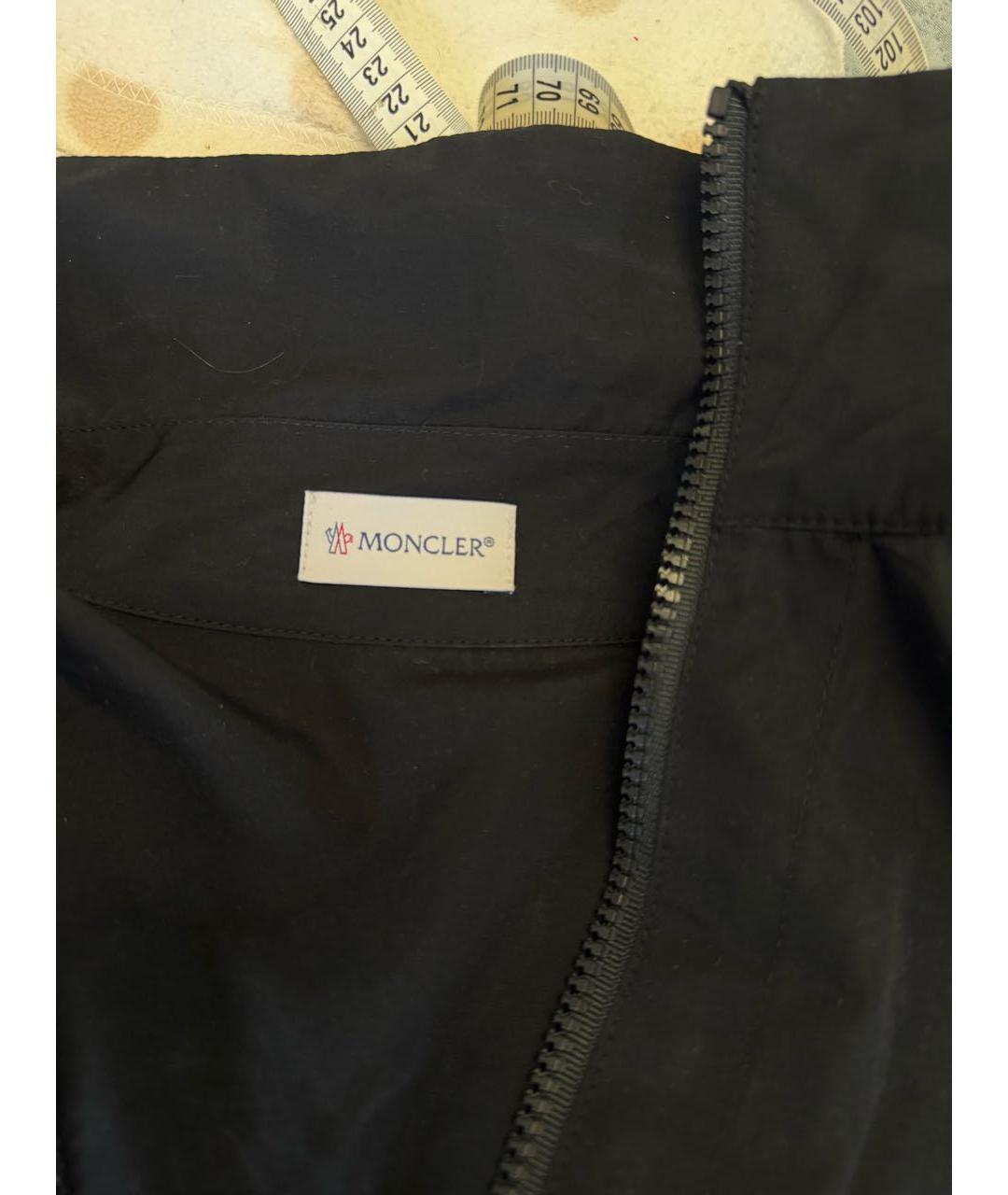 MONCLER Черное полиэстеровое повседневное платье, фото 4