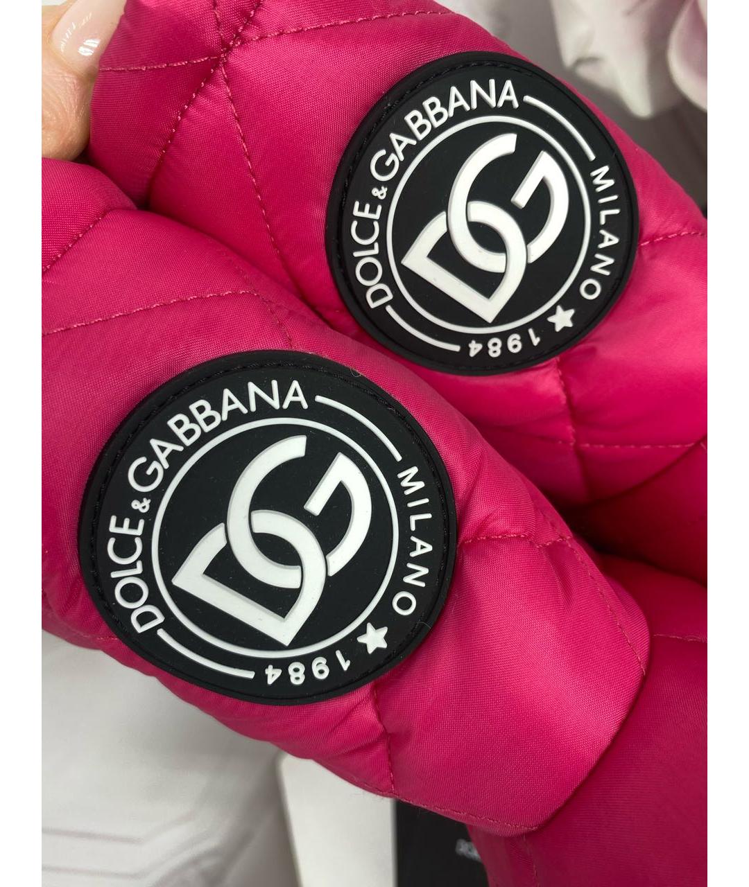 DOLCE&GABBANA Фуксия текстильные сапоги, фото 5