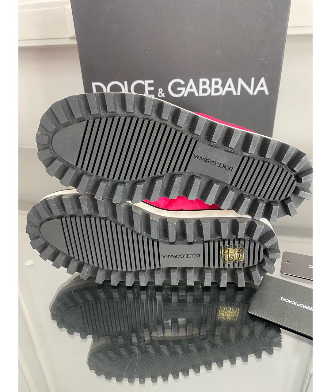 DOLCE&GABBANA Фуксия текстильные сапоги, фото 6