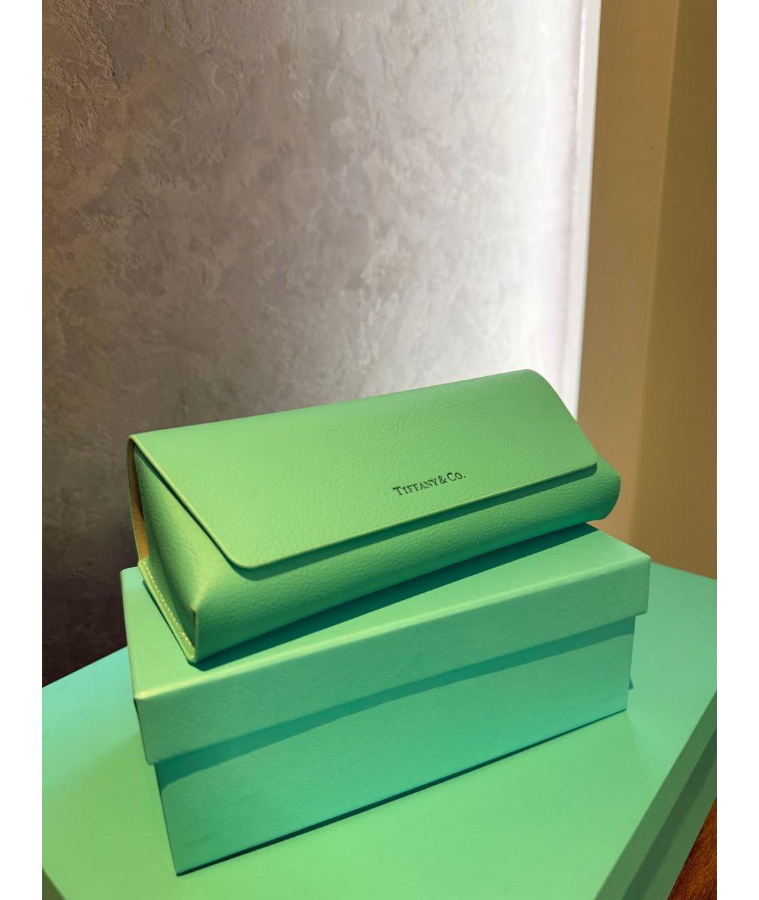 TIFFANY&CO Золотые металлические солнцезащитные очки, фото 6