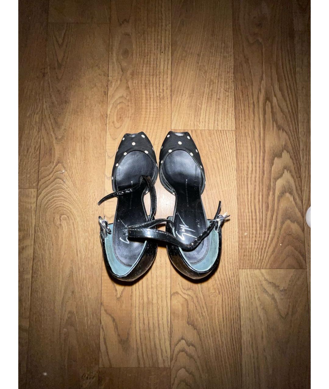 GIUSEPPE ZANOTTI DESIGN Черные кожаные туфли, фото 2