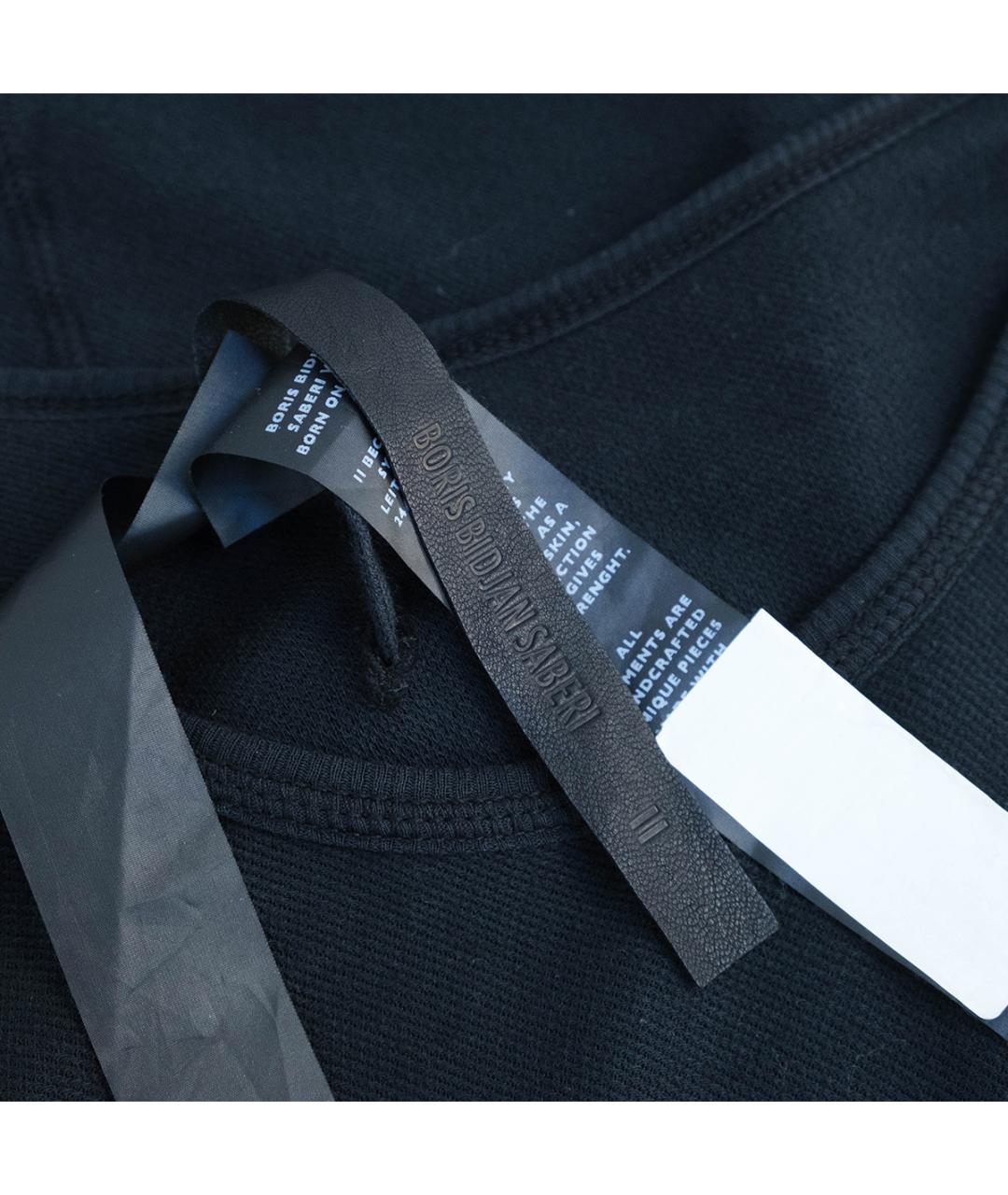 BORIS BIDJAN Черное хлопковое повседневное платье, фото 4