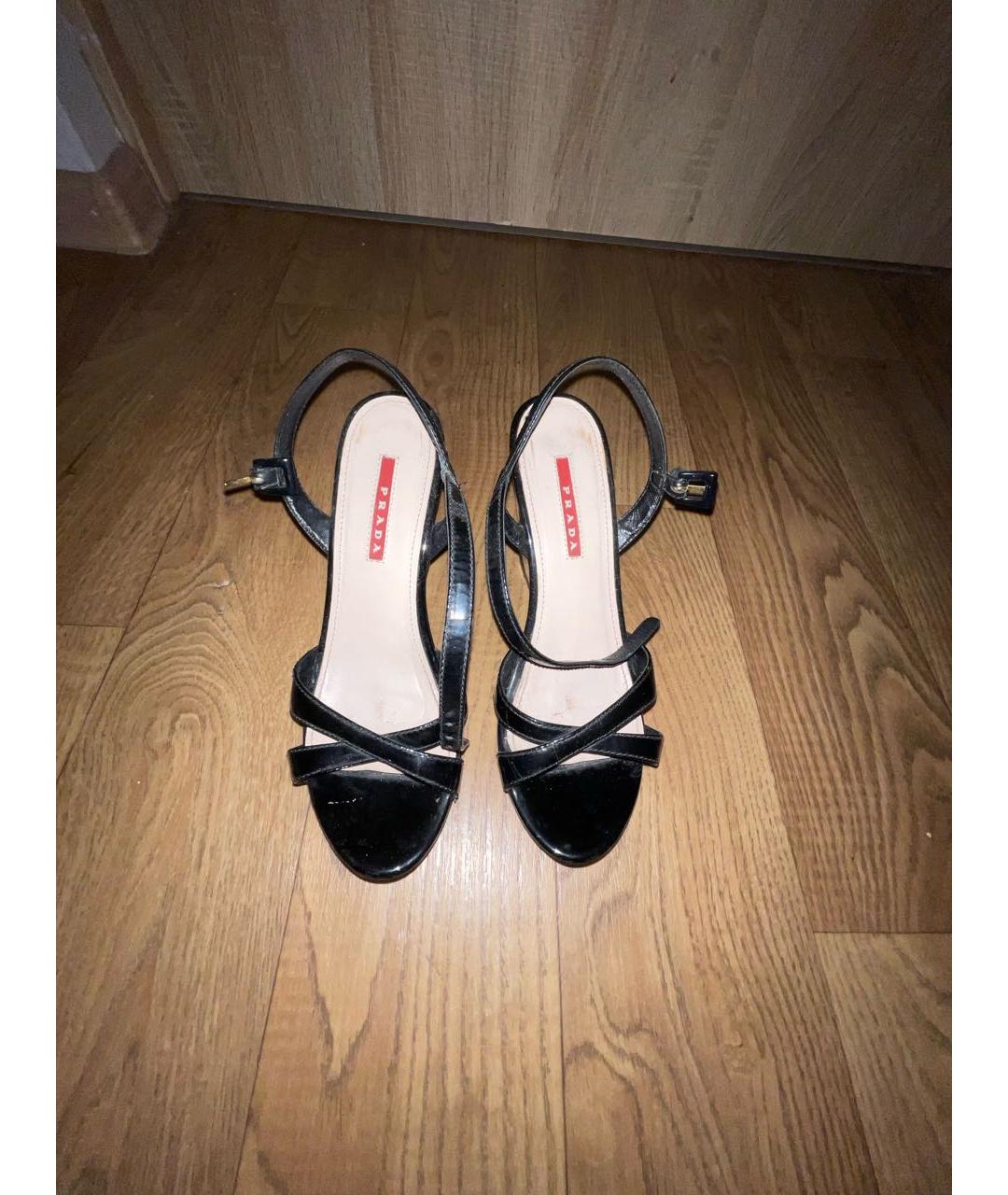 PRADA Черные кожаные туфли, фото 2