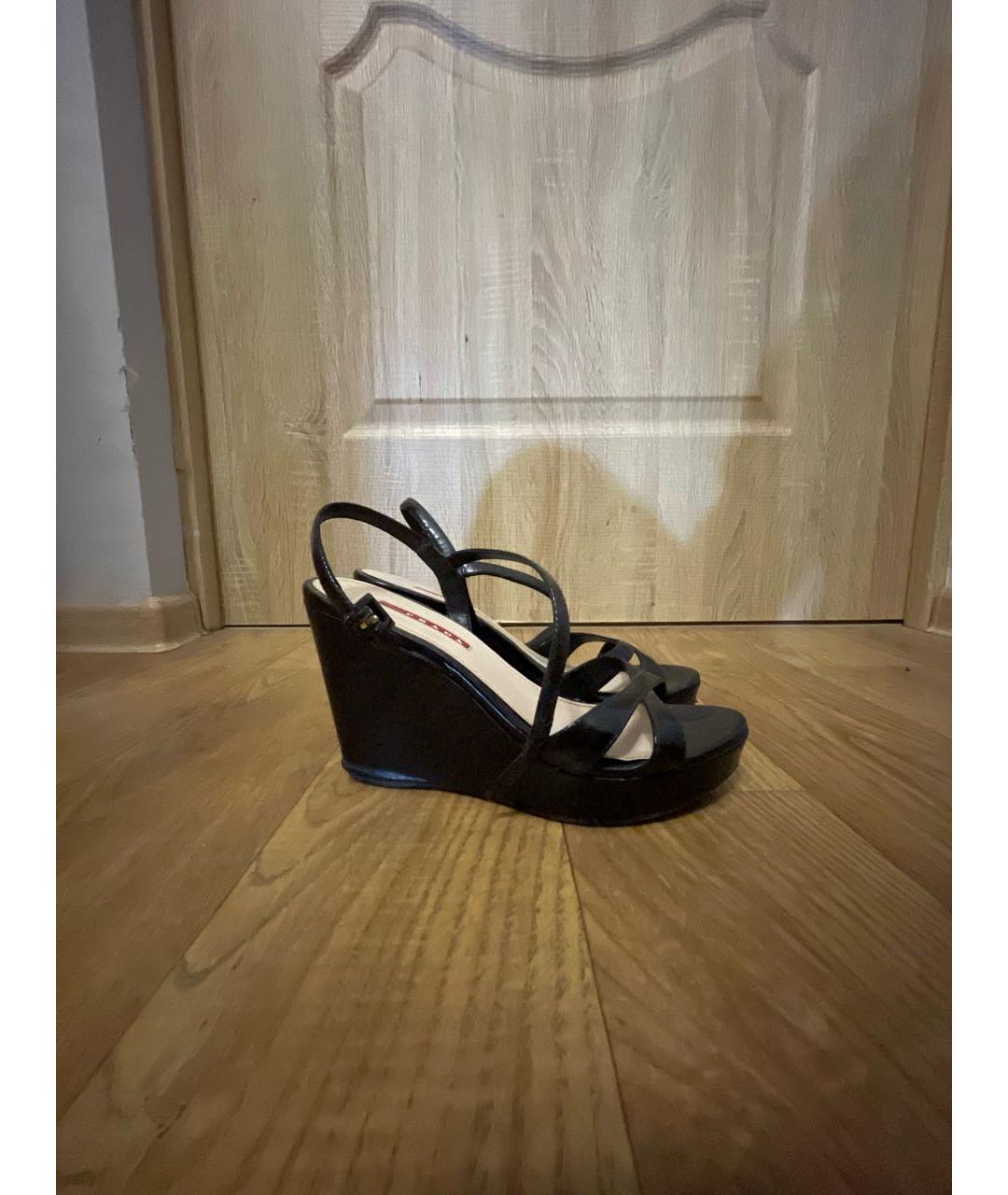 PRADA Черные кожаные туфли, фото 7