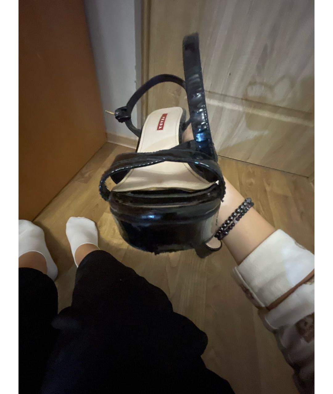 PRADA Черные кожаные туфли, фото 6