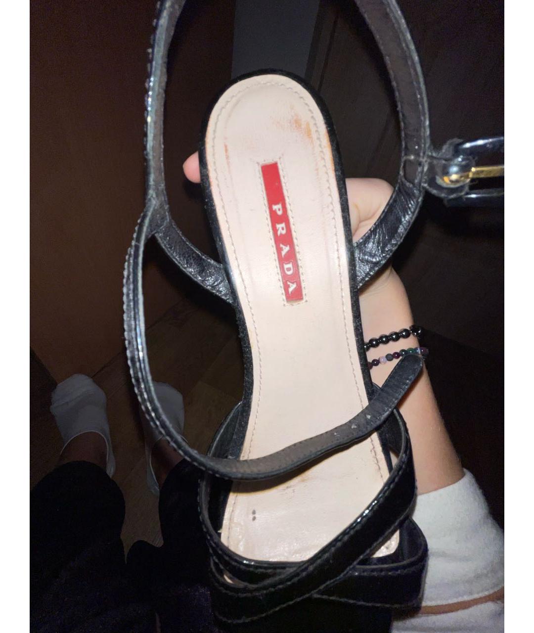 PRADA Черные кожаные туфли, фото 5