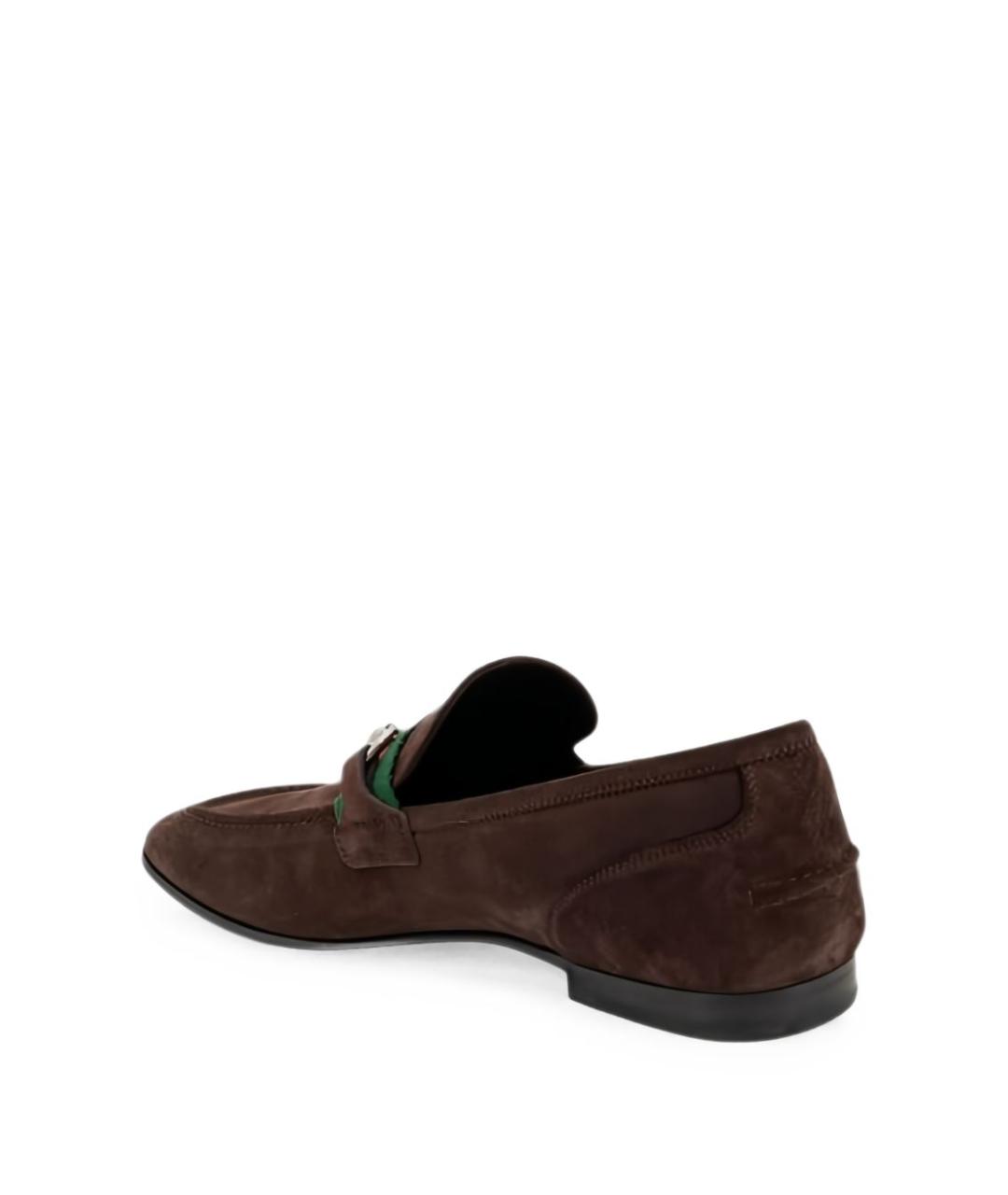 GUCCI Коричневые замшевые лоферы, фото 3