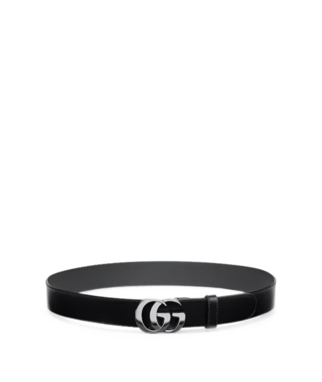 GUCCI Черный кожаный ремень, фото 1