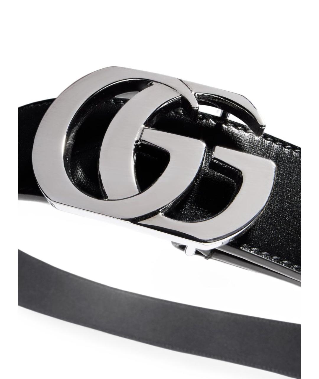 GUCCI Черный кожаный ремень, фото 2