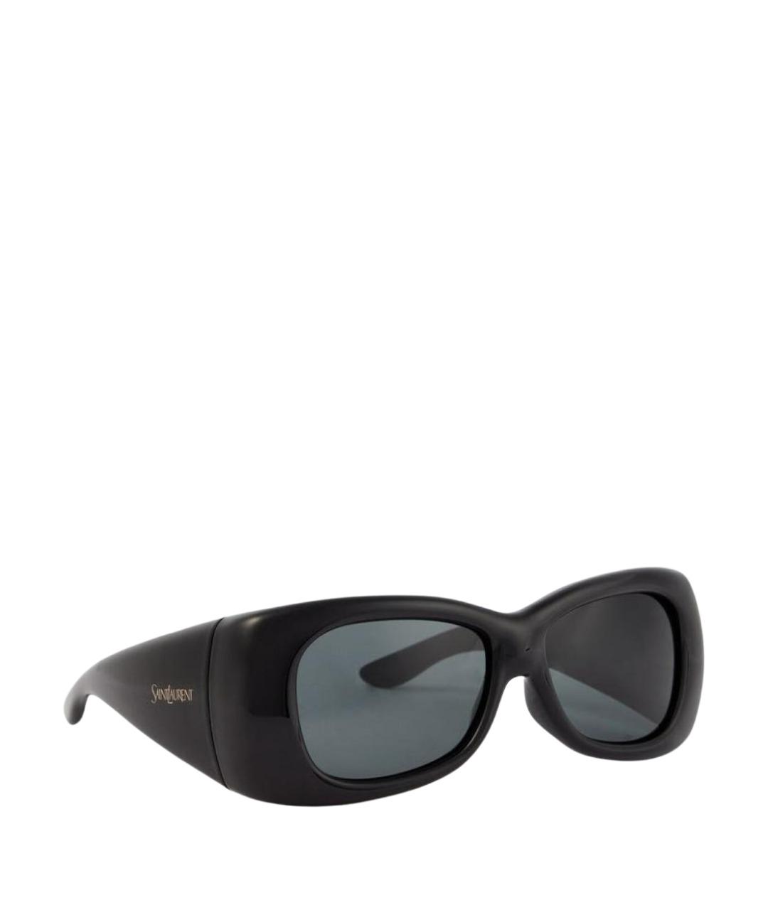 SAINT LAURENT Черные пластиковые солнцезащитные очки, фото 1