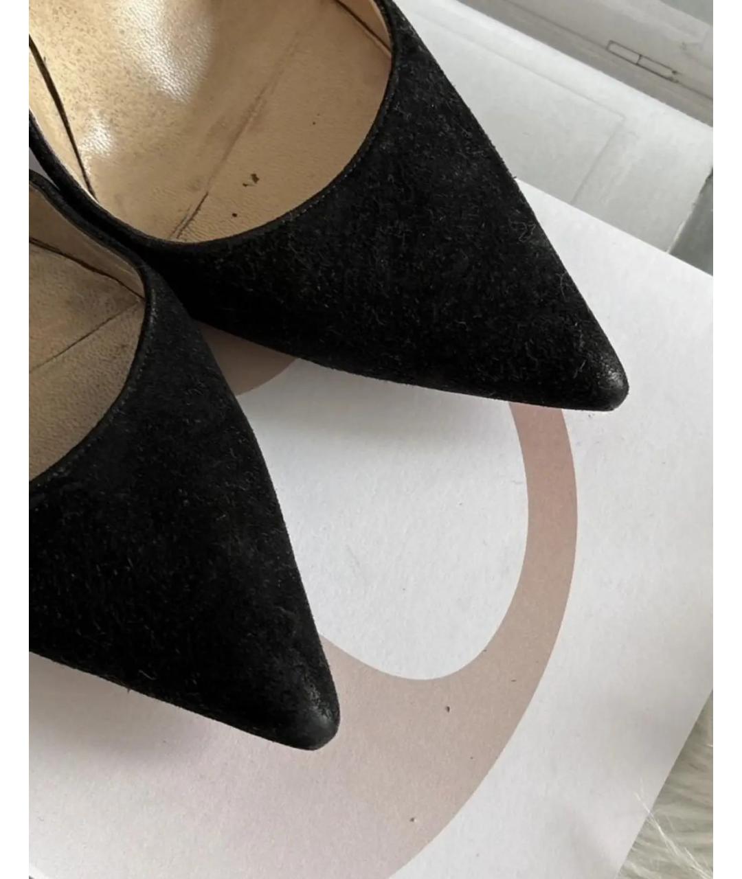 CHRISTIAN LOUBOUTIN Черные замшевые туфли, фото 6