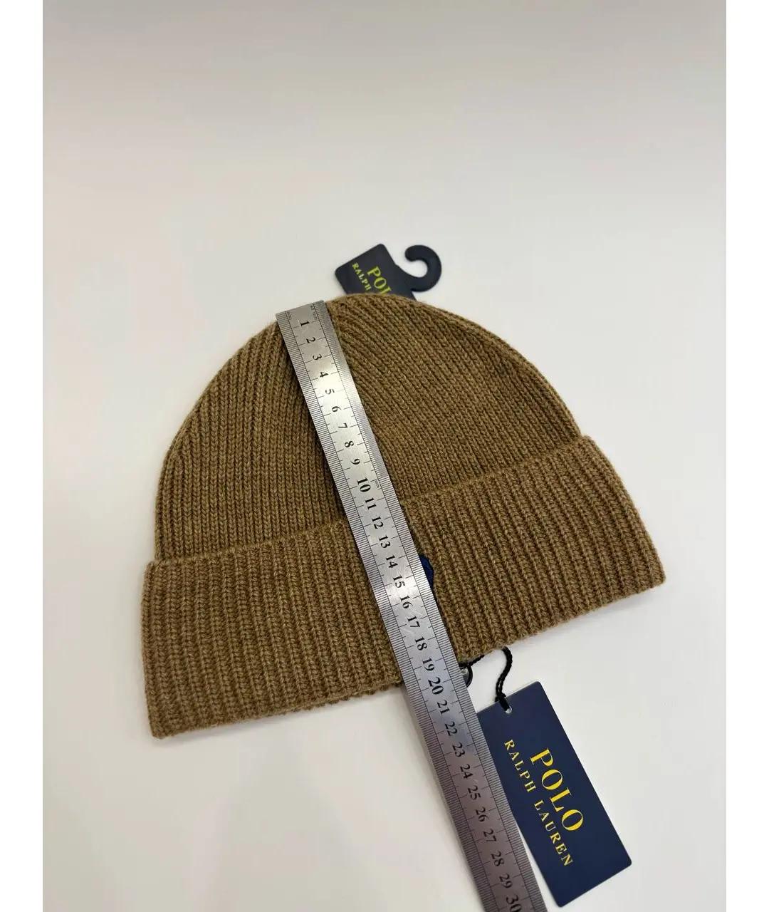 RALPH LAUREN Коричневая шерстяная шапка, фото 5