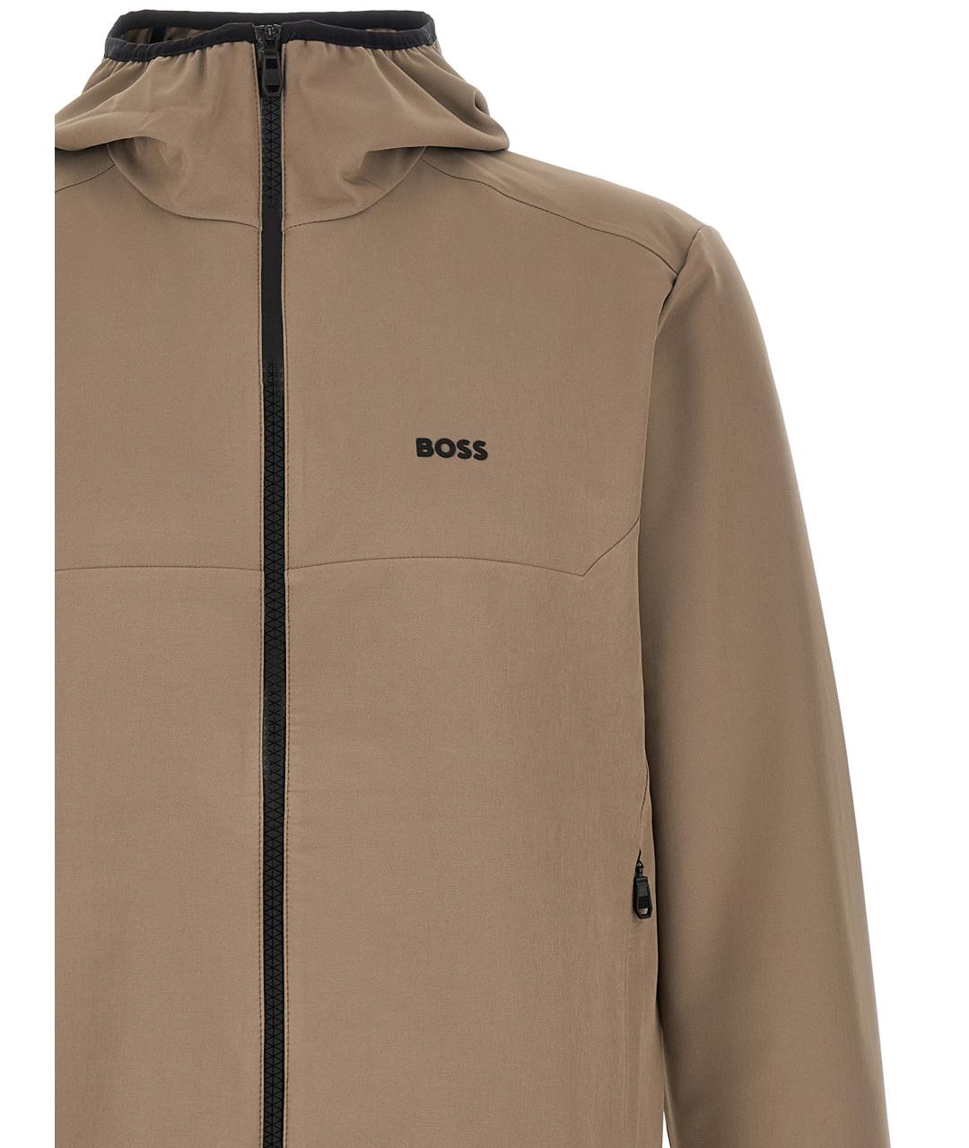HUGO BOSS Бежевая полиэстеровая куртка, фото 3