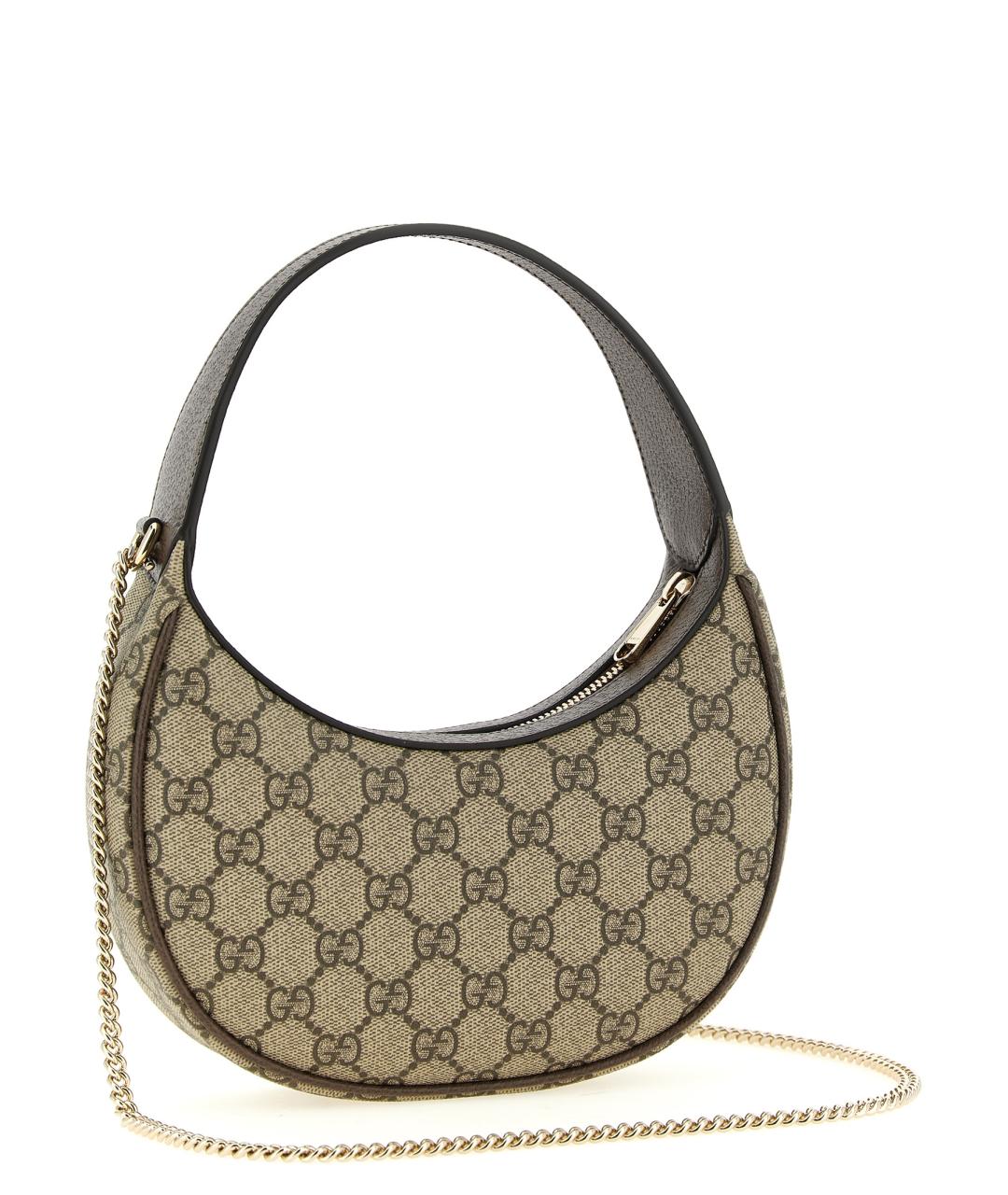 GUCCI Бежевая сумка через плечо из канвы, фото 2
