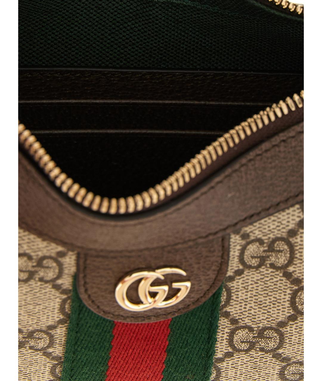 GUCCI Бежевая сумка через плечо из канвы, фото 4