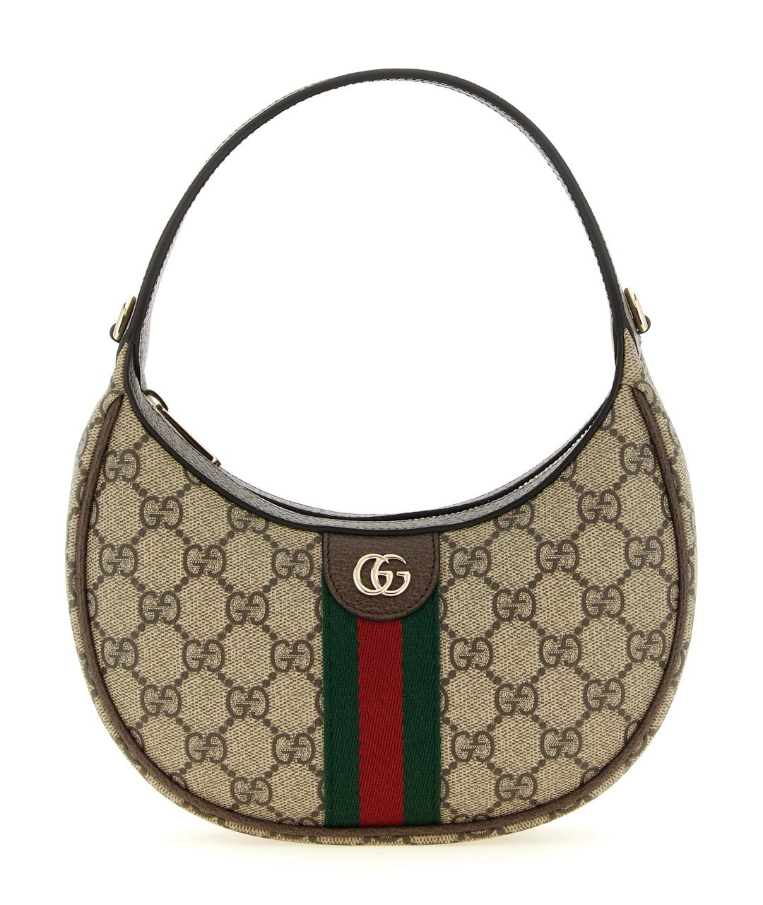 GUCCI Бежевая сумка через плечо из канвы, фото 1