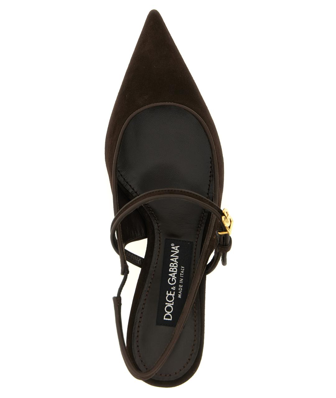 DOLCE&GABBANA Коричневые замшевые туфли, фото 4
