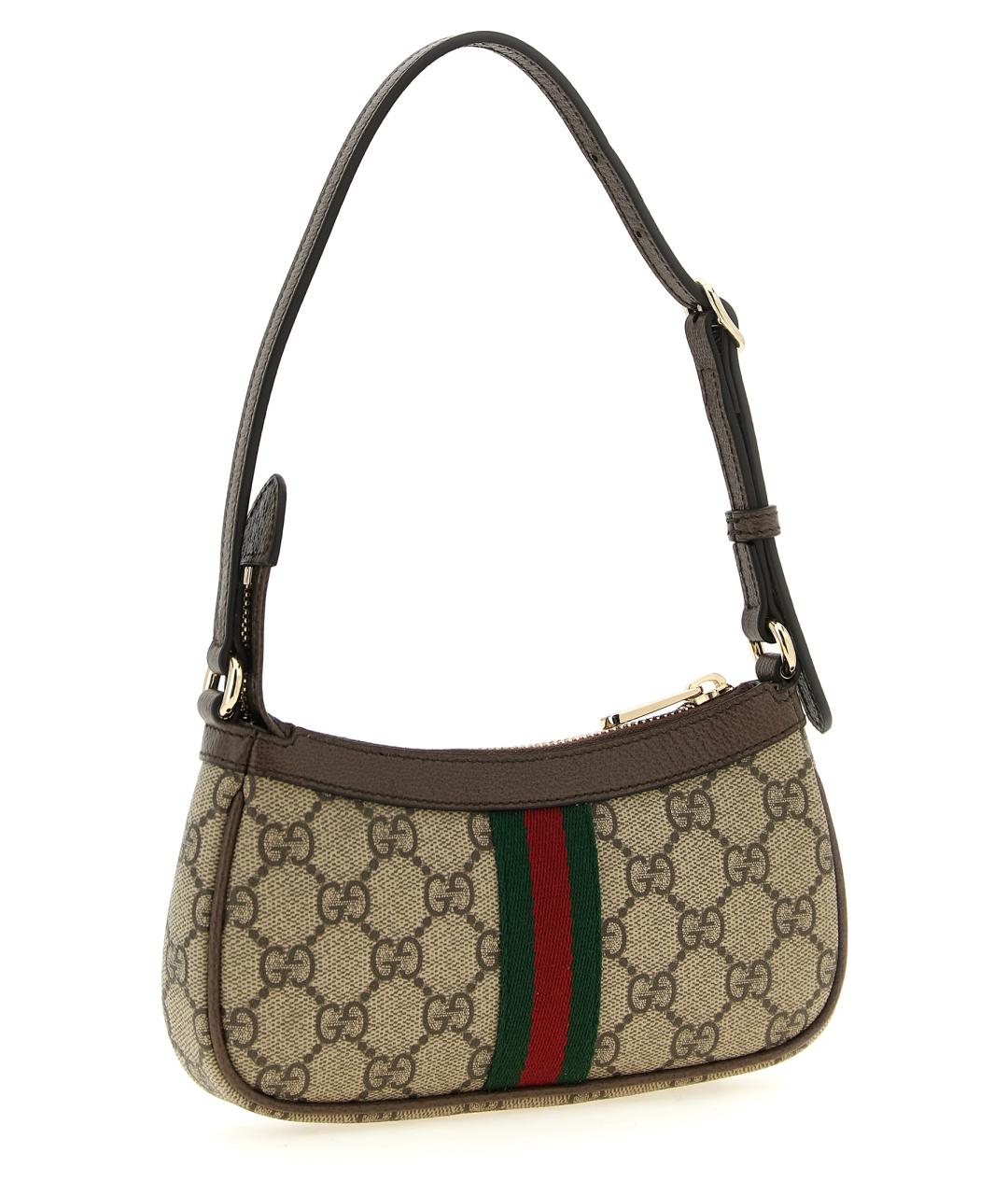 GUCCI Бежевая сумка через плечо из искусственной кожи, фото 2
