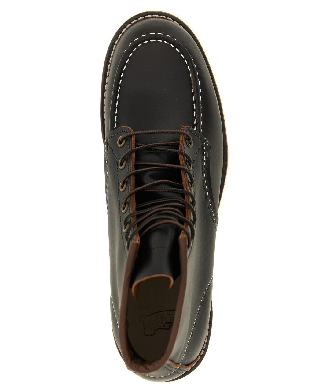 RED WING Черные кожаные высокие ботинки, фото 4