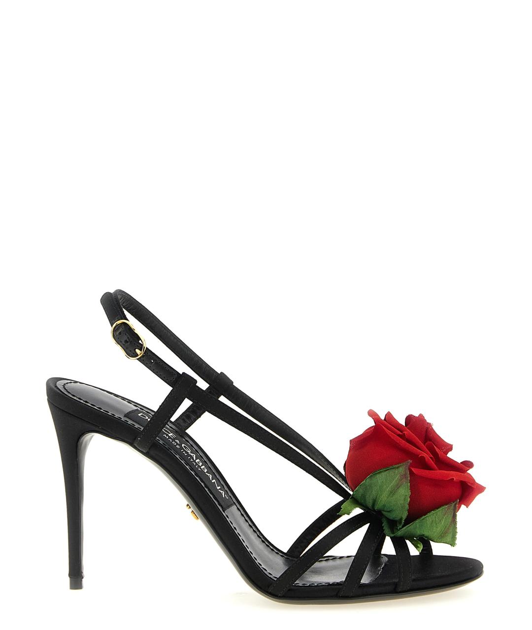 DOLCE&GABBANA Черные босоножки, фото 1