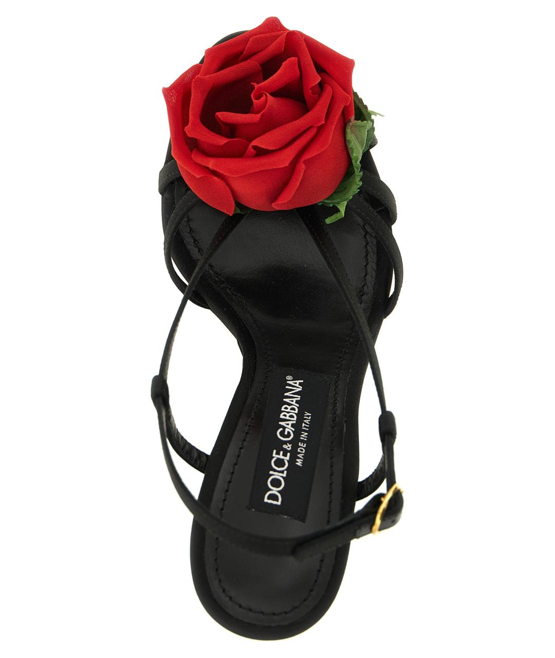 DOLCE&GABBANA Черные босоножки, фото 4