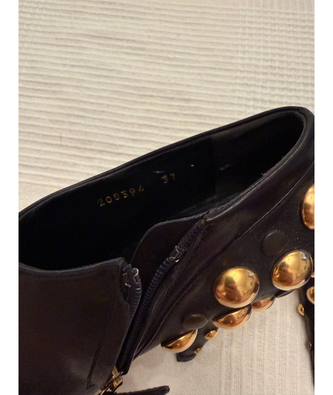 GUCCI Черные кожаные ботильоны, фото 6