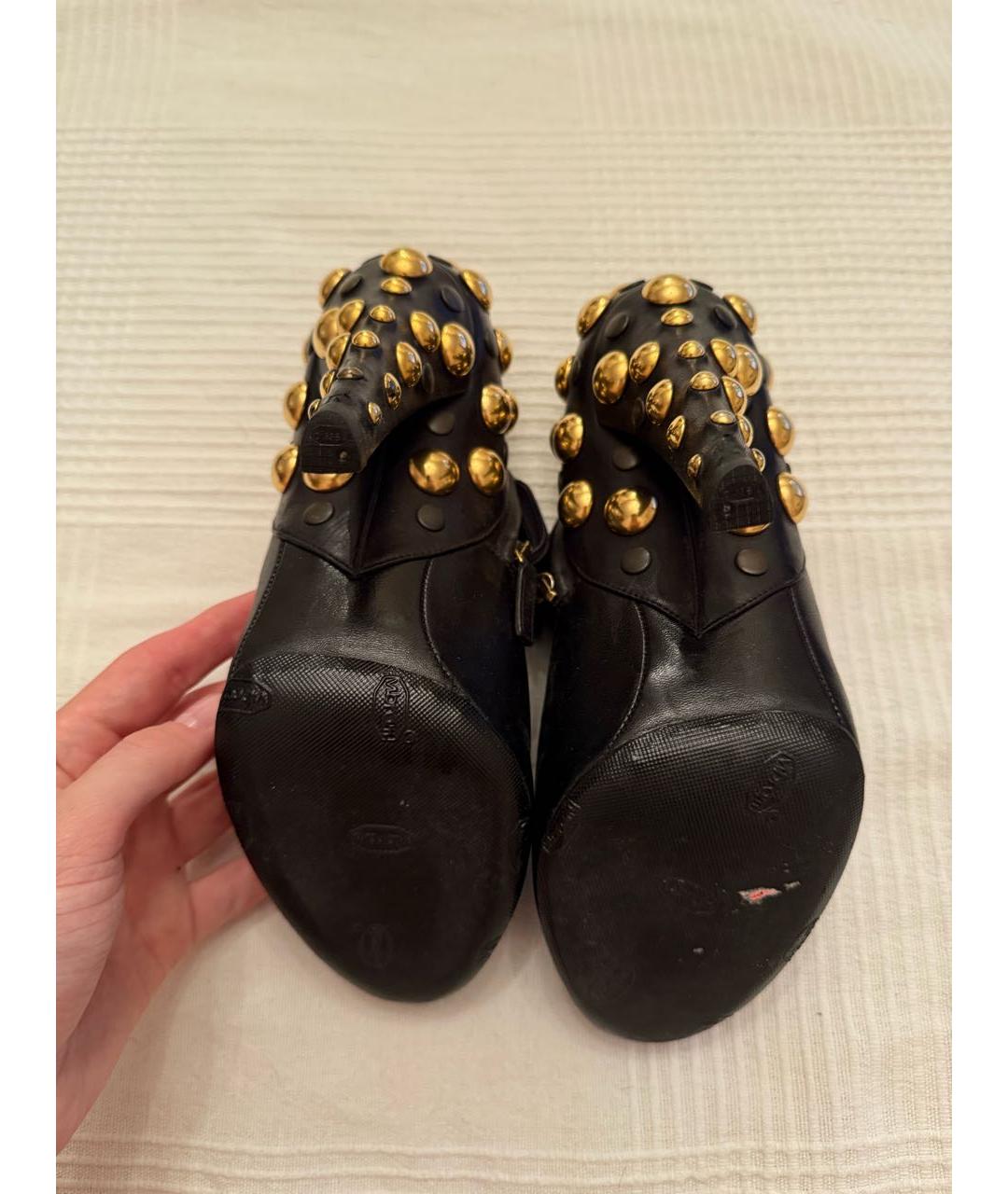 GUCCI Черные кожаные ботильоны, фото 4