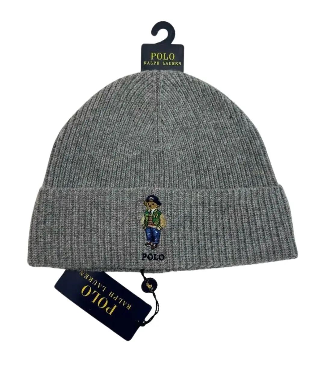 POLO RALPH LAUREN Серая шерстяная шапка, фото 7