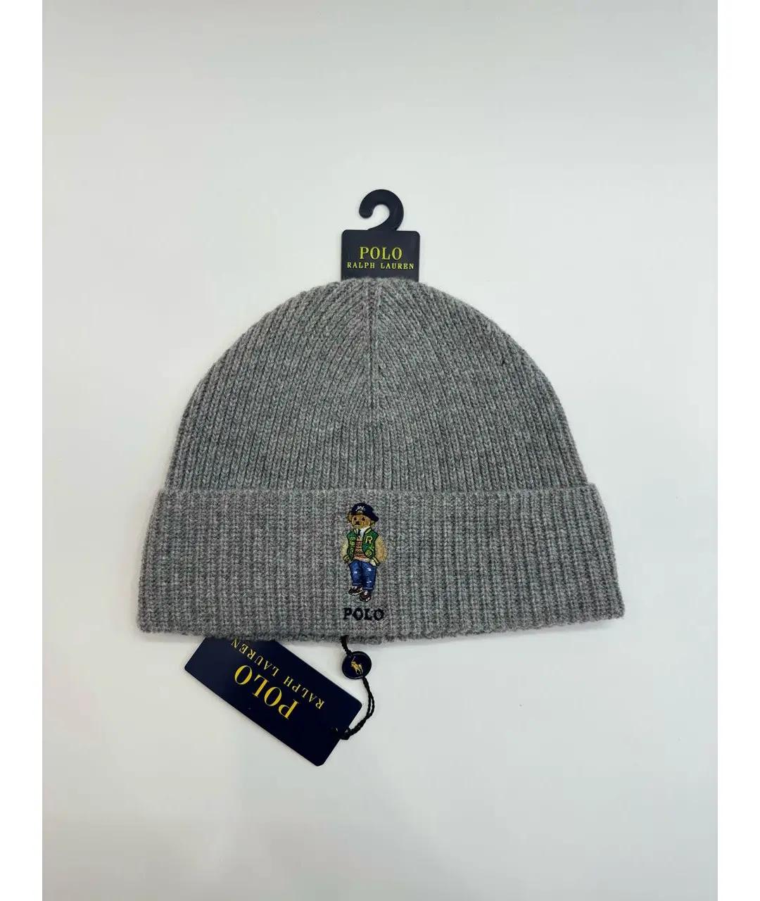 POLO RALPH LAUREN Серая шерстяная шапка, фото 6