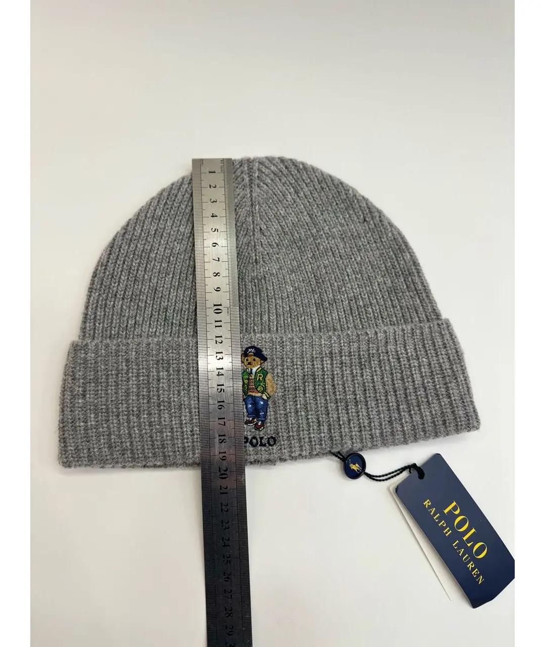 POLO RALPH LAUREN Серая шерстяная шапка, фото 4