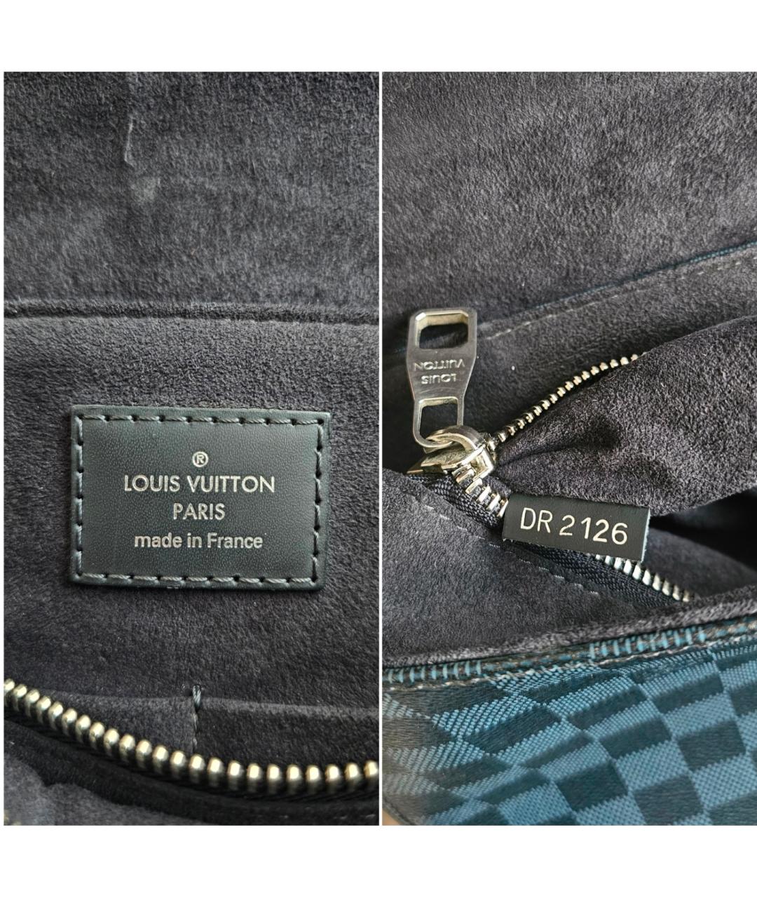 LOUIS VUITTON Черная кожаная сумка на плечо, фото 4