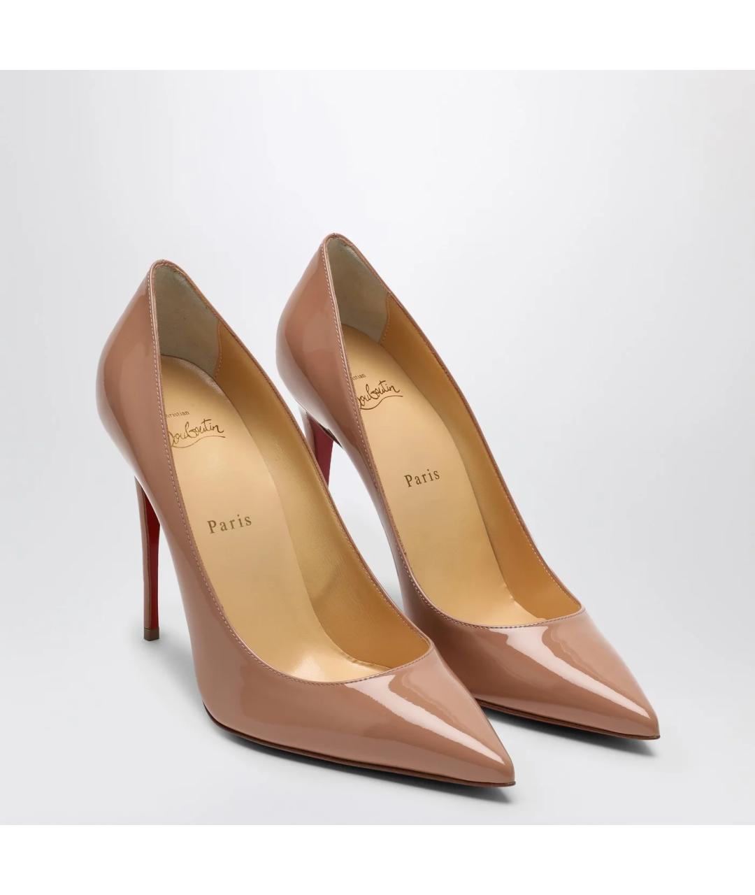 CHRISTIAN LOUBOUTIN Розовые кожаные туфли, фото 2
