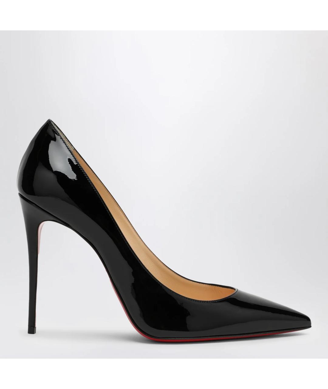 CHRISTIAN LOUBOUTIN Черные кожаные туфли, фото 3