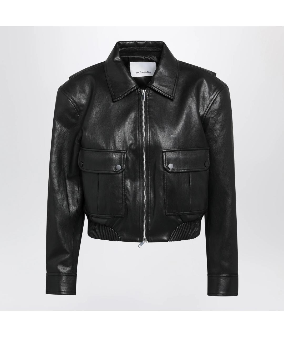 THE FRANKIE SHOP Черная синтетическая куртка, фото 3