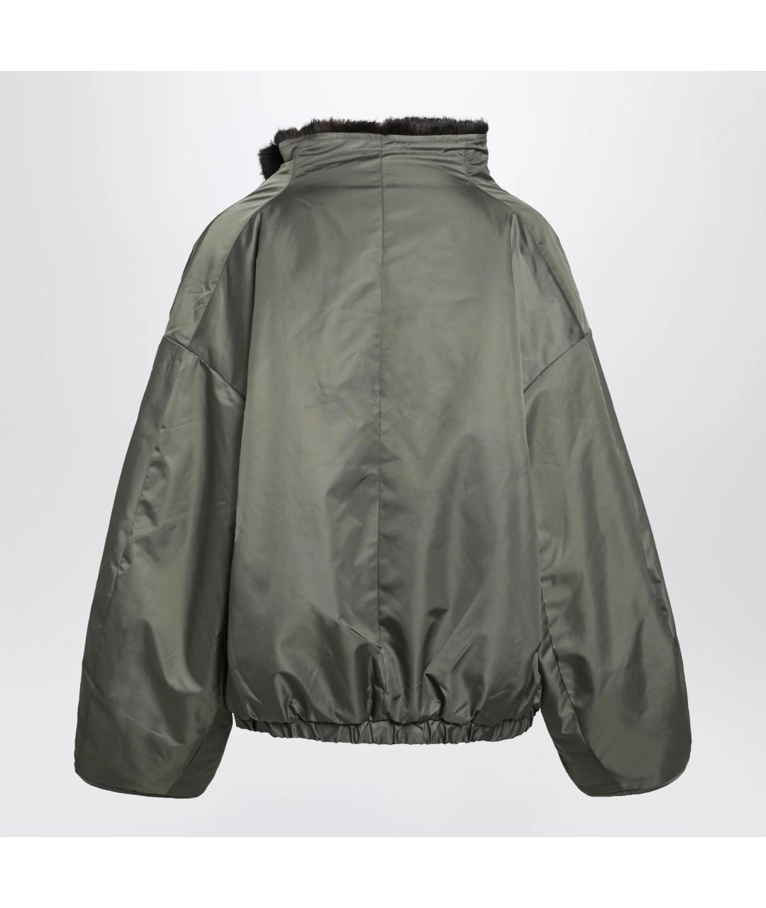 THE FRANKIE SHOP Зеленая синтетическая куртка, фото 2
