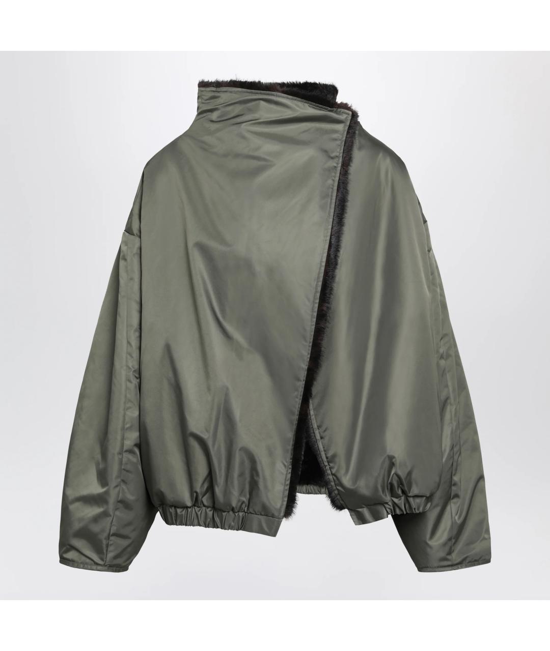 THE FRANKIE SHOP Зеленая синтетическая куртка, фото 3