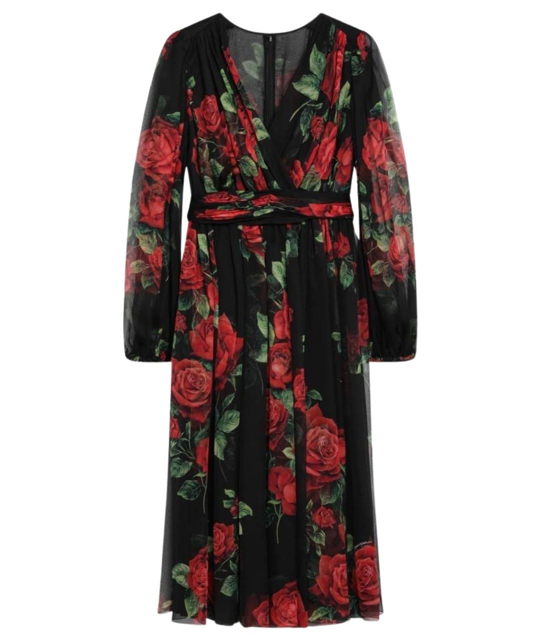 DOLCE&GABBANA Мульти шелковое платье, фото 1