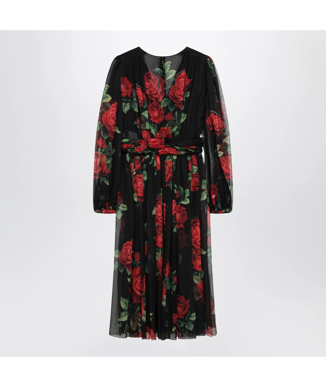 DOLCE&GABBANA Мульти шелковое платье, фото 2