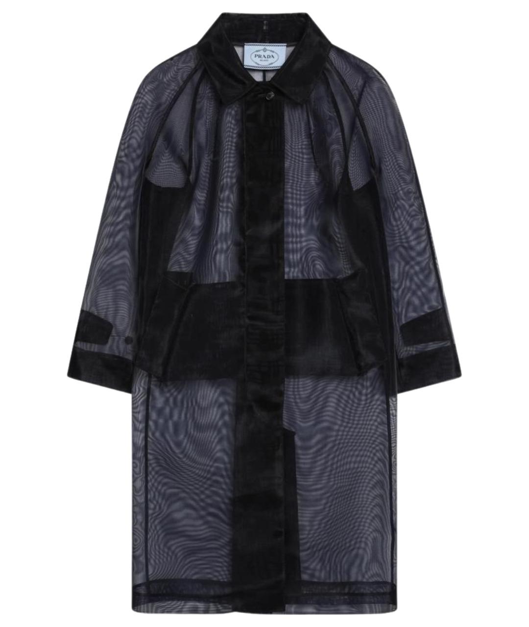 PRADA Темно-синее креповое пальто, фото 1