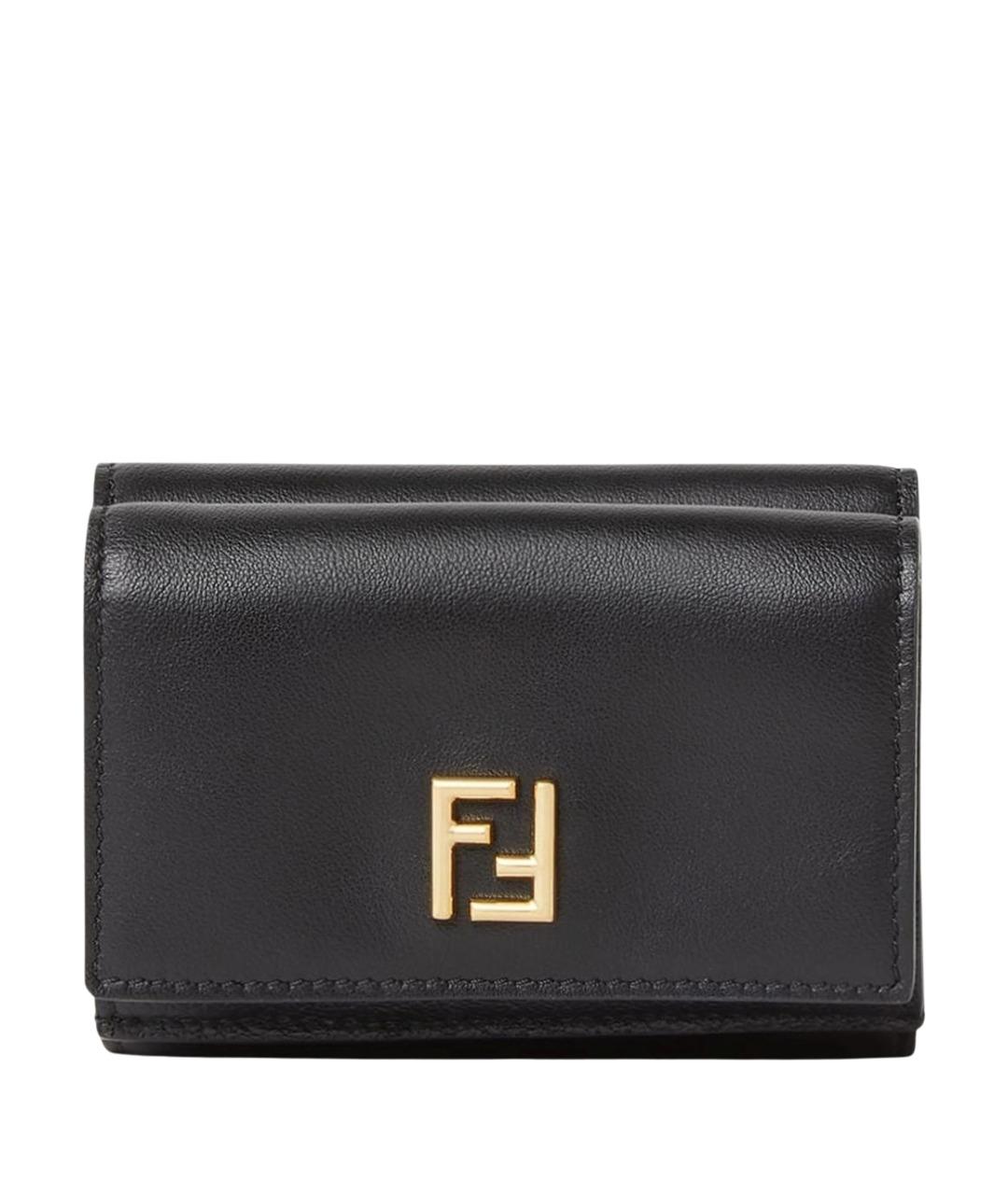 FENDI Черный кожаный кошелек, фото 1