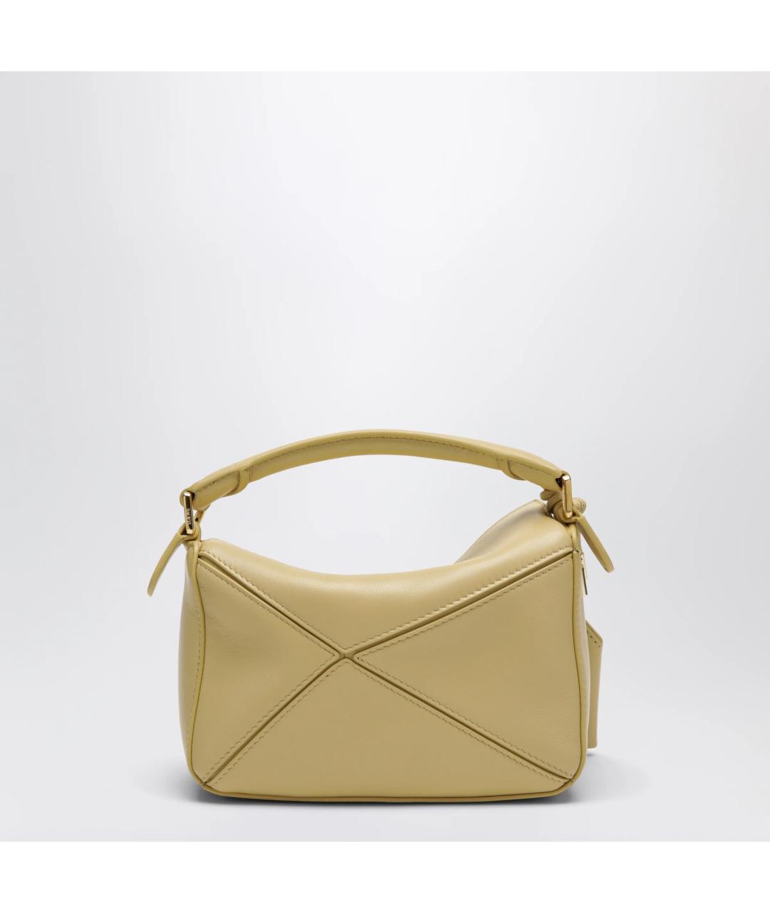 LOEWE Бежевая кожаная сумка через плечо, фото 2
