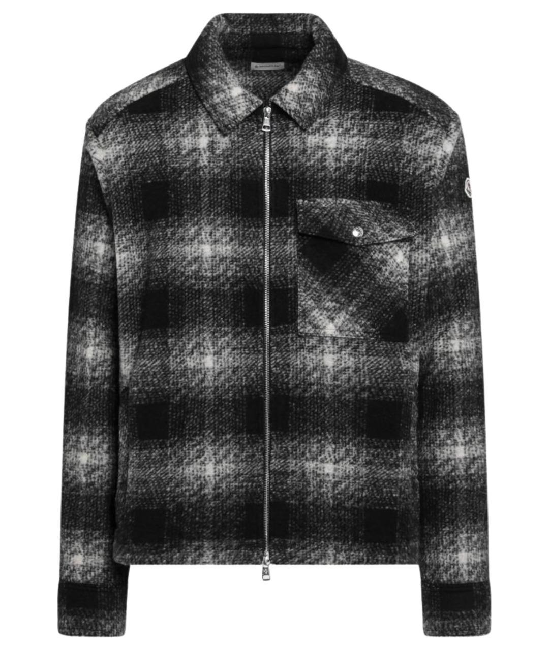 MONCLER Черная шерстяная куртка, фото 1