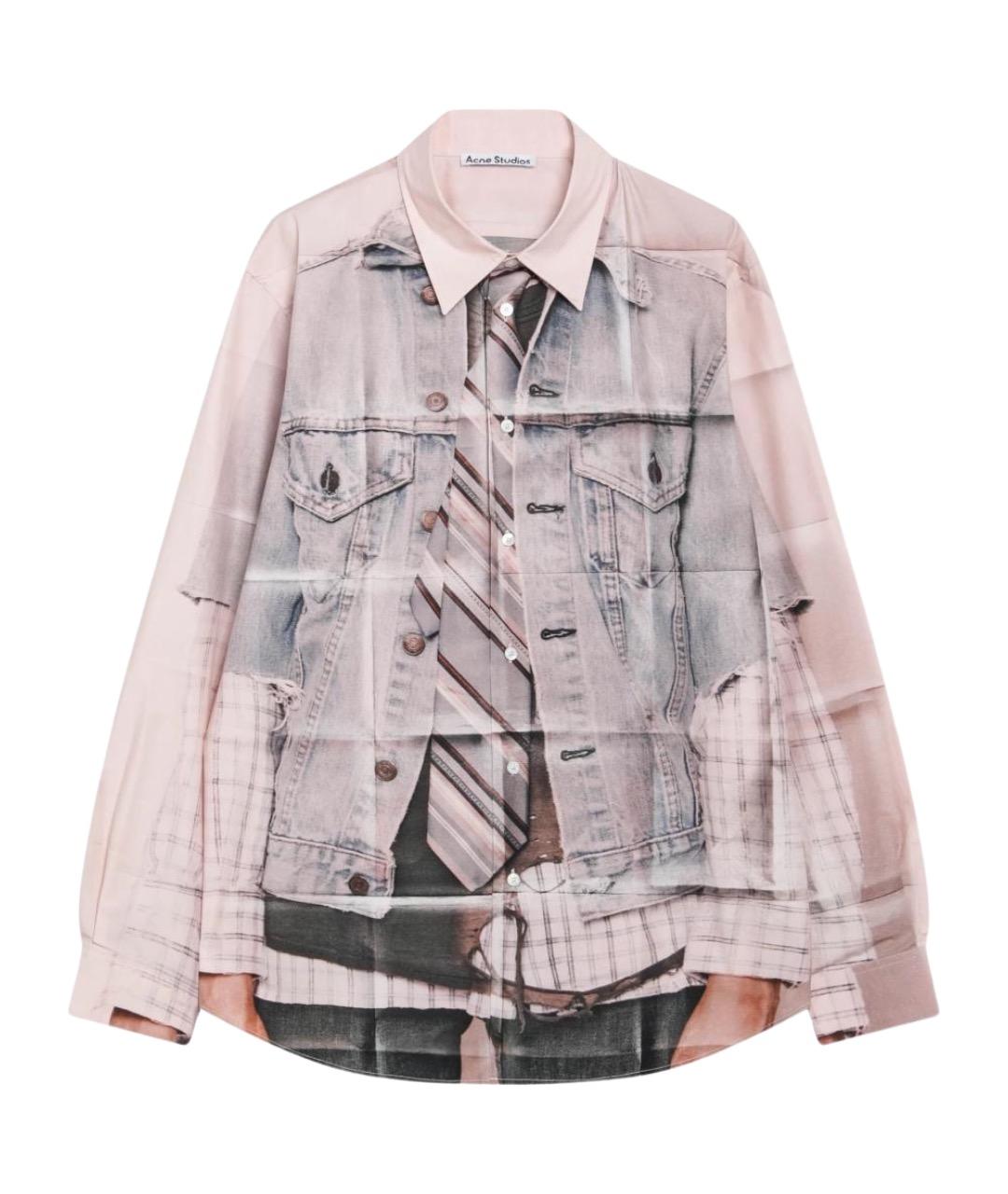 ACNE STUDIOS Розовая хлопковая кэжуал рубашка, фото 1