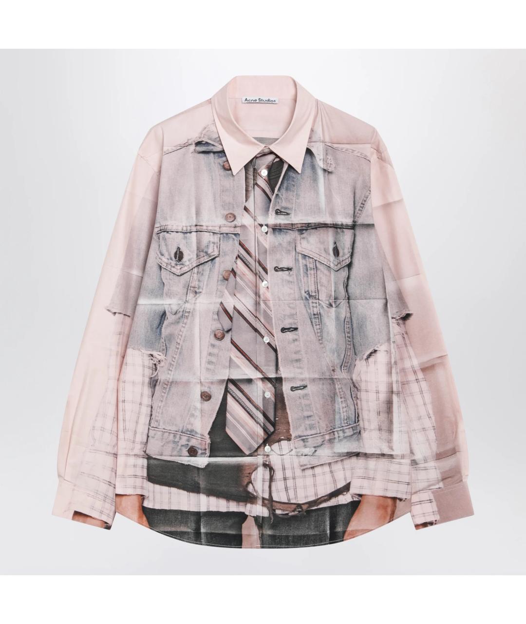 ACNE STUDIOS Розовая хлопковая кэжуал рубашка, фото 3