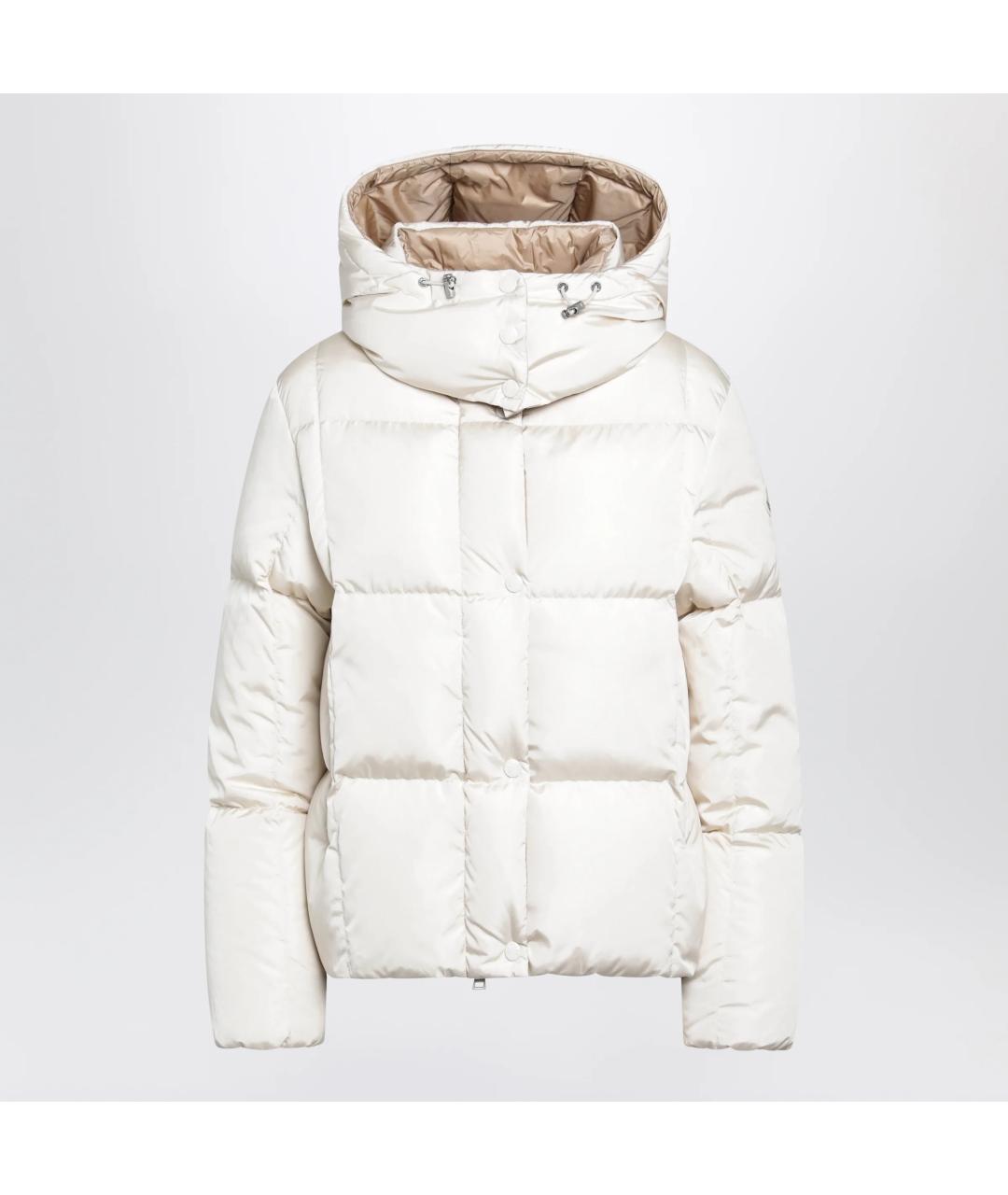 MONCLER Белый нейлоновый пуховик, фото 3