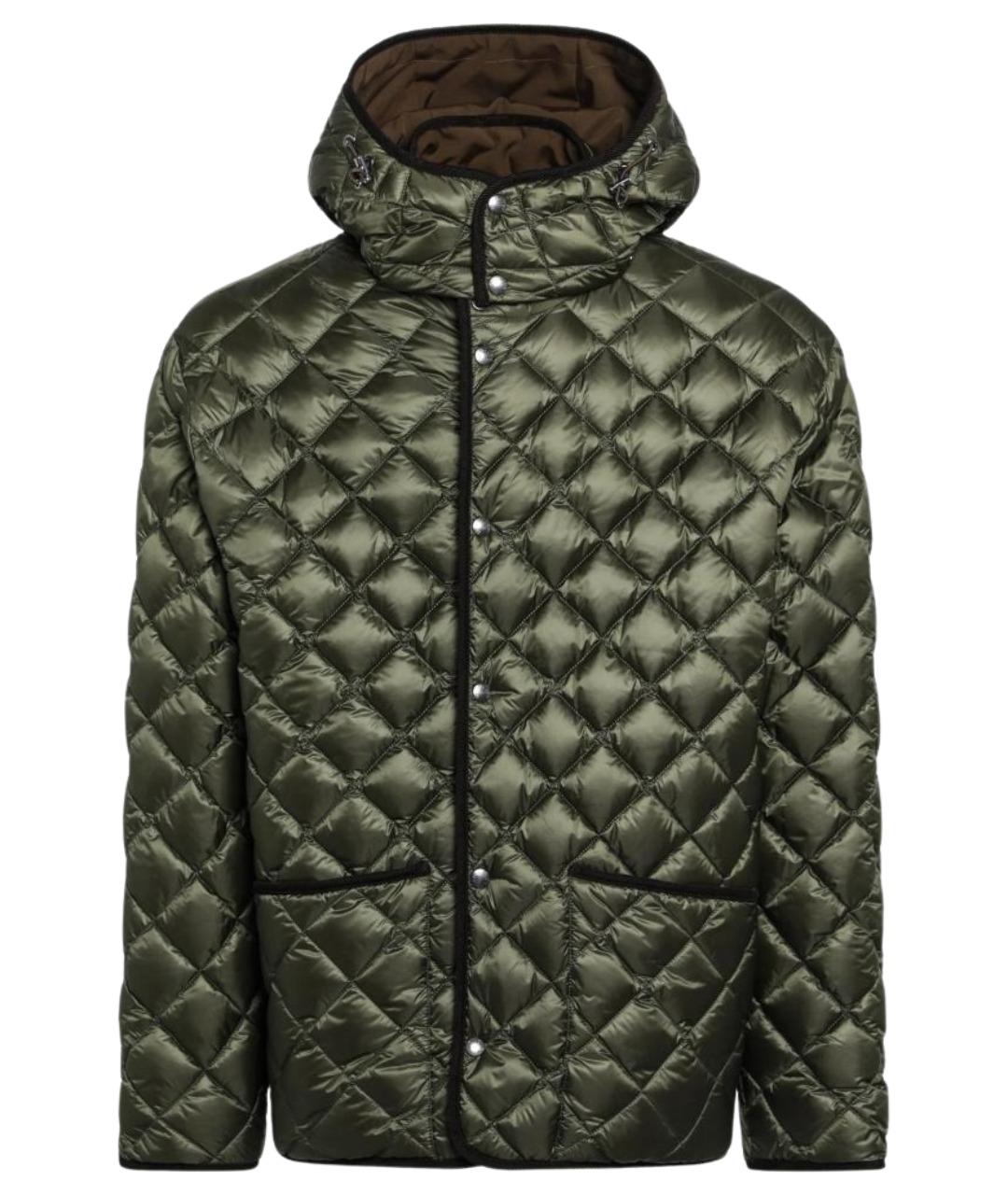 MONCLER Зеленая полиамидовая куртка, фото 1