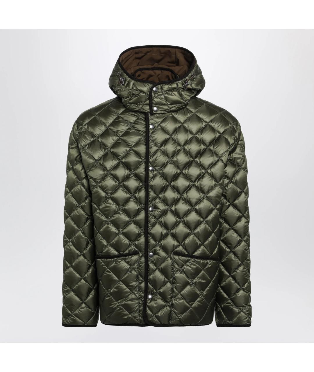 MONCLER Зеленая полиамидовая куртка, фото 3