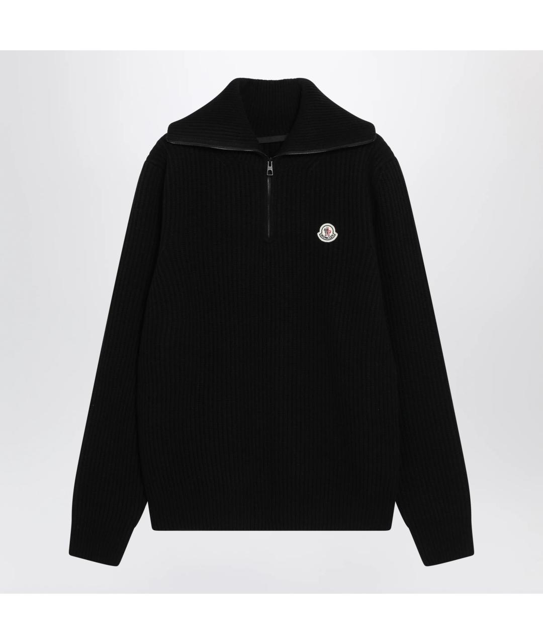 MONCLER Черный шерстяной джемпер / свитер, фото 3
